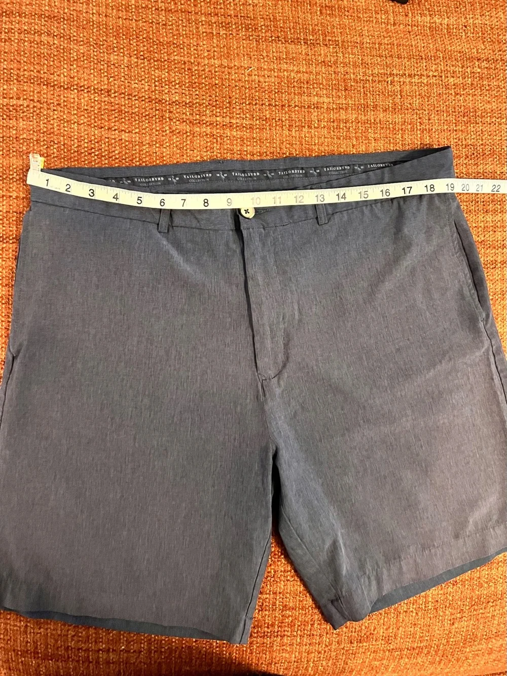 Men's Tailorbyrd Heathered Navy Dress Golf Performance Shorts Size 38